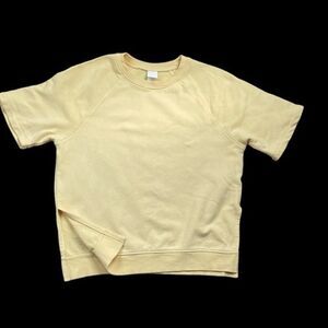 H & M cotton top raglan short sleeve side slit women size s great condition